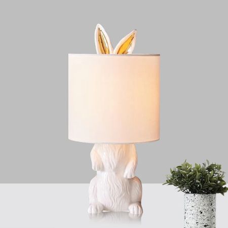 Resin Masked Bunny Rabbit Table Lamp