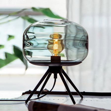 Industrial Style Glass Dome Table/Desk Lamp