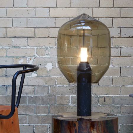 Glass Lighthouse Style Table/Desk Lamp