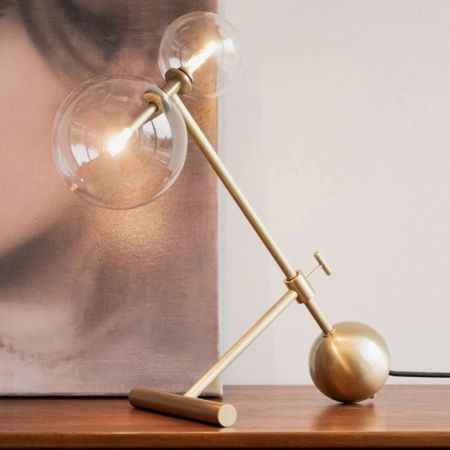 Designer Style Postmodern Iron Glass Ball Table Lamp