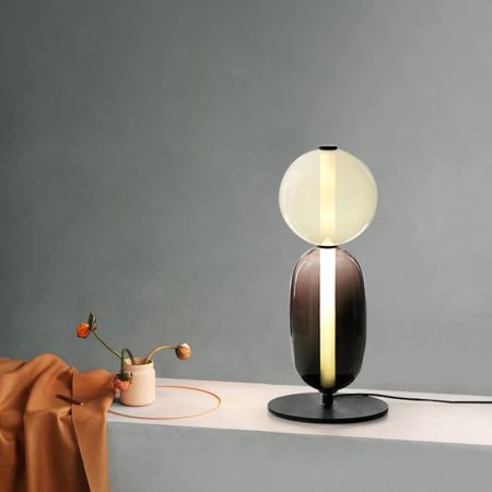 Pebbles Style Blown Crystal Table/Desk Lamp 