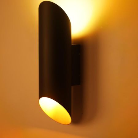 Minimalist LED Cylinder Tube Black Wall Light Wall Sconce Wall Lamp