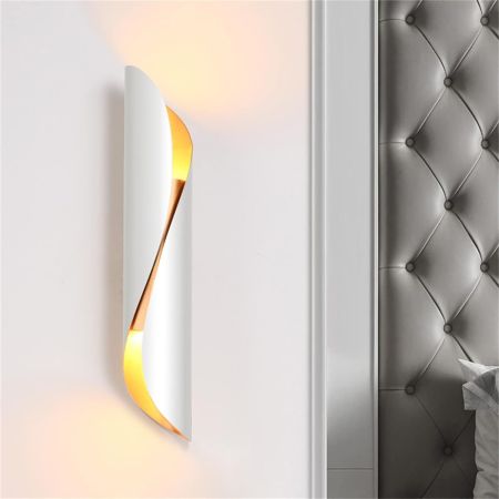 Metal Rolled Leaf Wall Light Wall Sconce