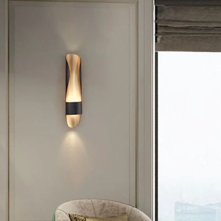 Minimalist Modern Creative Curved Black Gold Wall Light Wall Sconce Wall Lamp