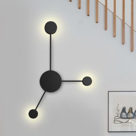 Modern Minimalist North Star Round Metal & Acrylic LED Wall Light Wall Sconce Wall Lamp