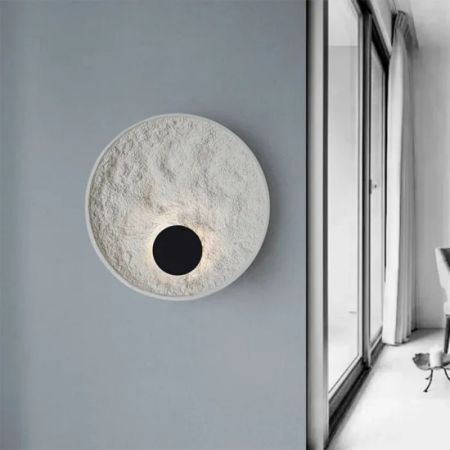 Minimalist Japanese Style Round Moon LED Wall Light Wall Sconce Wall Lamp