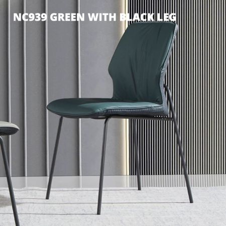 2PCS Modern Italian Style Pu Leather Dining Chair Set Of 2 Model NC939