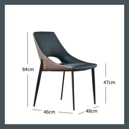 2PCS Modern Italian Style PU Leather Dining Chair Set Of 2 Model NC946