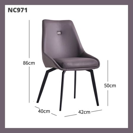 2PCS Modern Italian Style PU Leather Dining Chair Set Of 2 Model NC971