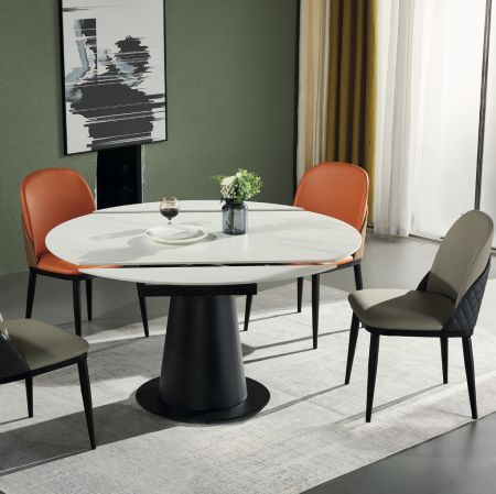 Modern Italian Style Sintered Stone Extendable Dining table 6-8 Seats Model ND607-C & Dining Sets