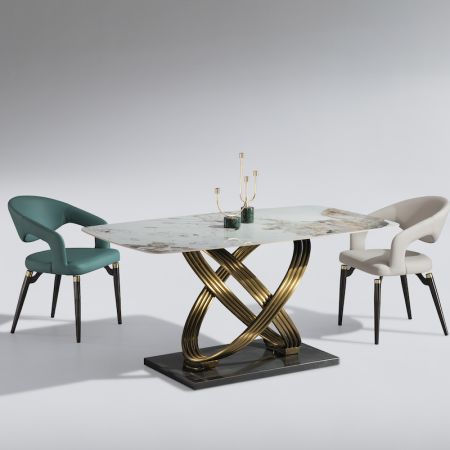 Modern Italian Style Sintered Stone Dining table 6/8/10 Seats Model ND6101 & Dining Sets