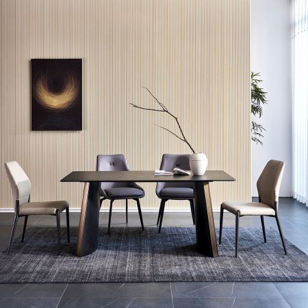 Modern Italian Style Sintered Stone Dining table 6/8/10 Seats Model ND6107 & Dining Sets
