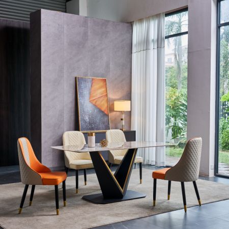 Modern Italian Style Sintered Stone Dining table 6/8/10 Seats Model ND669 & Dining Sets