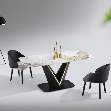 Modern Italian Style Sintered Stone Dining table 6/8/10 Seats Model ND669 & Dining Sets