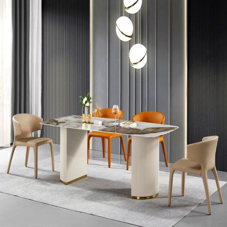 Modern Italian Style Sintered Stone Dining table 6/8/10 Seats Model ND689 & Dining Sets
