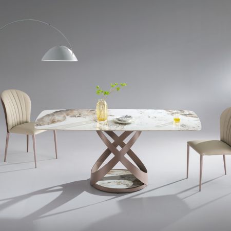 Modern Italian Style Sintered Stone Dining table 6/8/10 Seats Model ND699 & Dining Sets