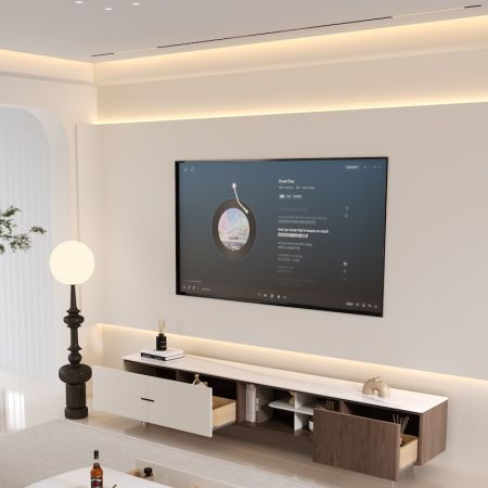 Stylish Contrasting Two-Tone TV Stand/TV Unit with Storage 