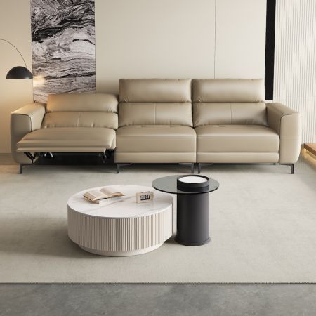 Modern Duo Round Coffee Table Set of 2