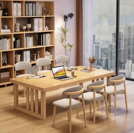 Arbor Wooden Meeting Table for Office and Workspace