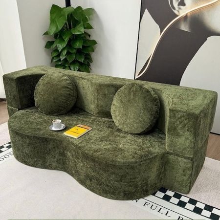 Wave Shape Compressed Sofa Foldable Sofa with Cost Saving Design More Colours and Sizes Customisable