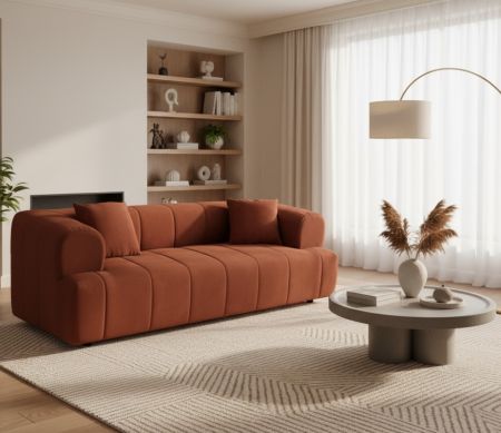 Axis Block Compressed Sofa with Cost Saving Design More Sizes & Colours Customisable