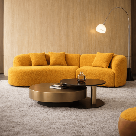 Arcus 4 Seater Compressed Sofa curved modular design