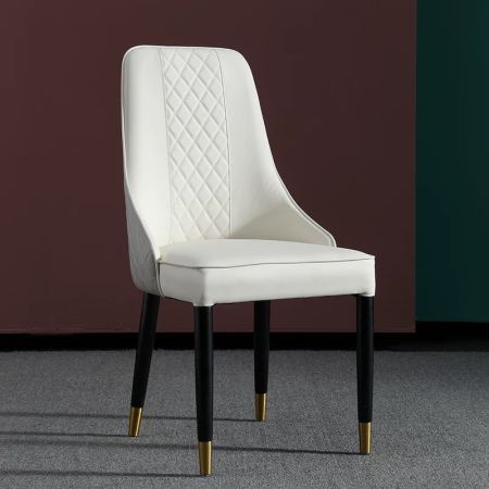 2PCS Modern Italian Style PU Leather Dining Chair Set Of 2 Model NC906