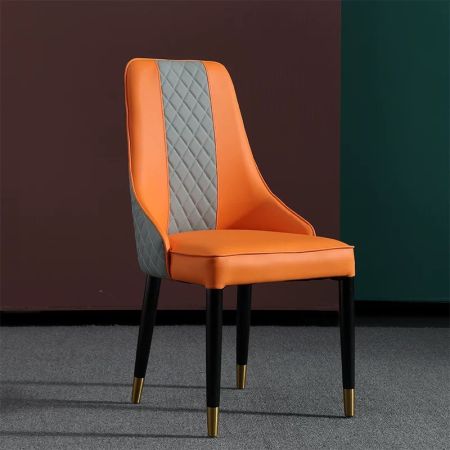 Modern Italian Style PU Leather Dining Chair Set Of 2 Model NC906