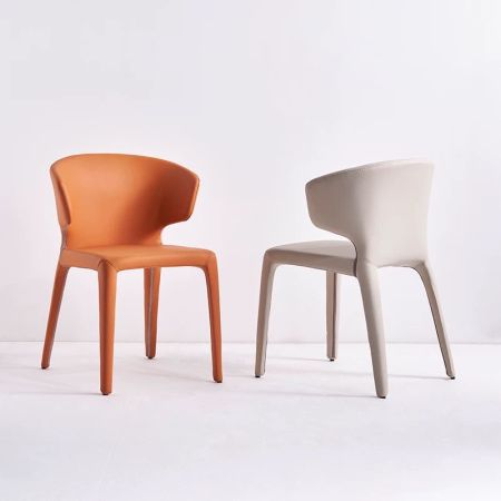 Modern Italian Style PU Leather Dining Chair Set Of 2 Model NC961
