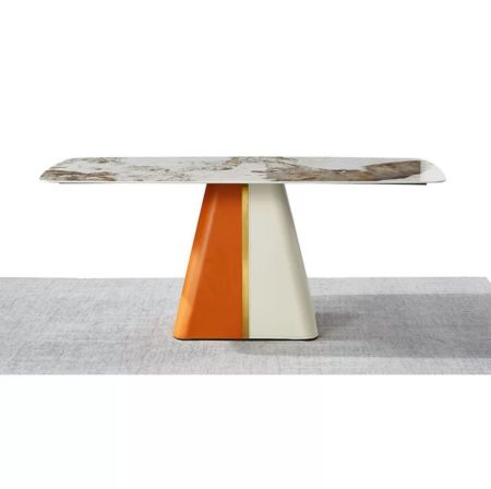 Modern Italian Style Sintered Stone with Saddle Leather Dining table 6/8/10 Seats Model ND693 & Dining Sets