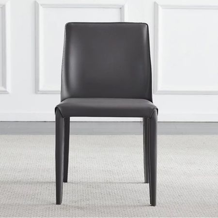 2PCS Modern Italian Style Saddle Leather Dining Chair Set Of 2 Model NC921