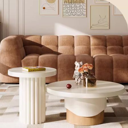 Elegant Round Pedestal Round Coffee Table