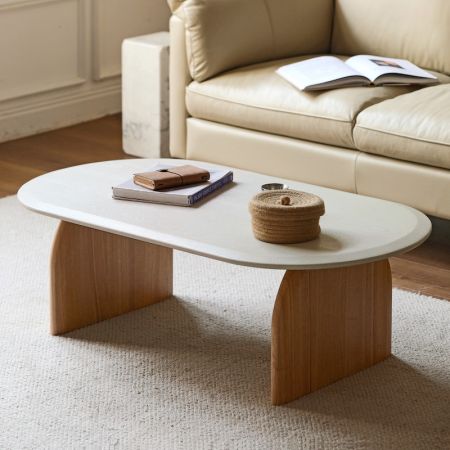 Minimalist Japanese Style Ash Wood Coffee Table