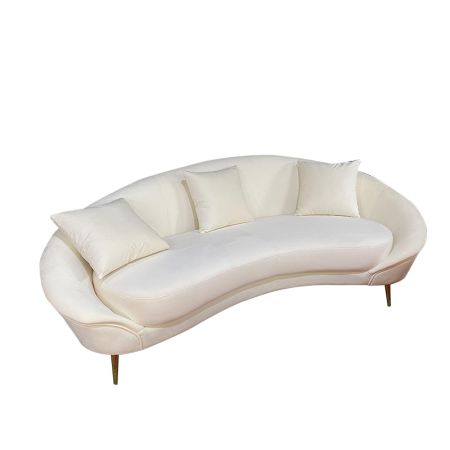 Postmodern Ico Paris Curved Arm Sofa (Custom Colors & Sizes)