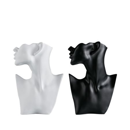 Modern Black/White Resin Lady Table Décor 
