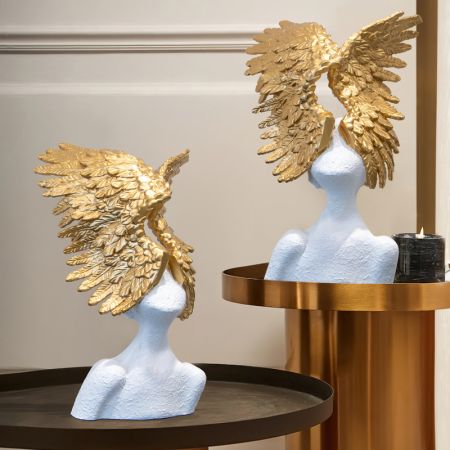 Modern Lux Wing Headdress Lady Table Décor