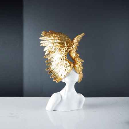 Modern Lux Wing Headdress Lady Table Décor