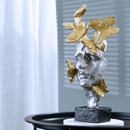Modern Resin Butterfly Face Table Décor 