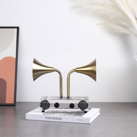 Vintage Style Crystal & Metal Nostalgic Gramphone Model EVE210205