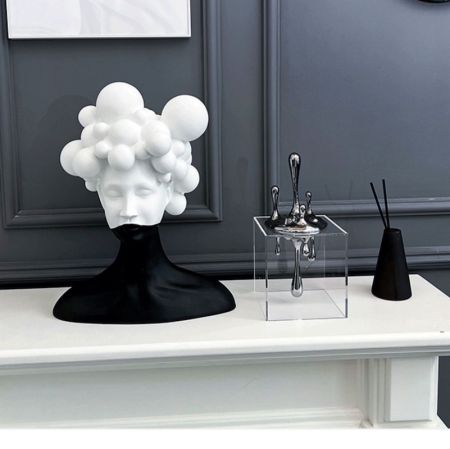Modern Resin Bubble Head Table Décor