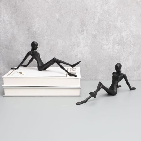 Casting Iron Lying Lady+ Crystal Ball Table Décor