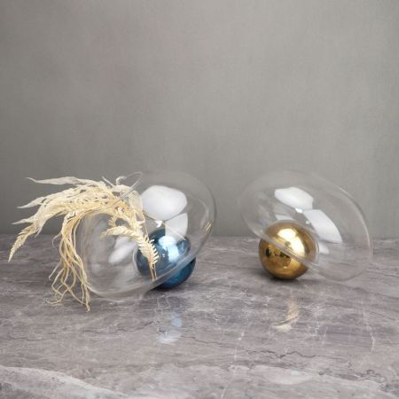 Metal and Glass Flower Holder 