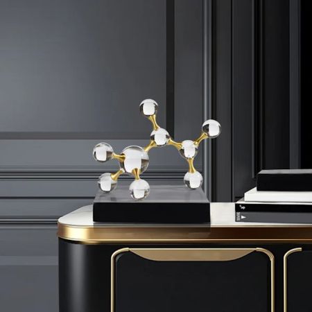 Molecular Structure Crystal Ball Table Décor