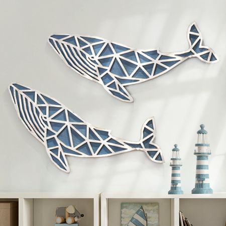 Wood Aquatic Creatures Wall Décor