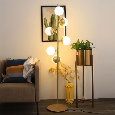 Glass Caterpillar LED Floor Lamp