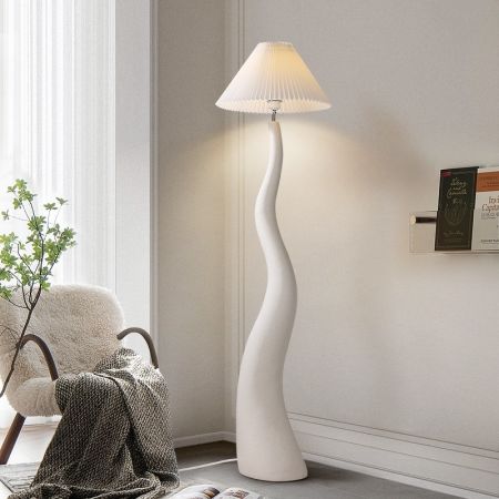 Curved Resin Mushroom Floor Lamp