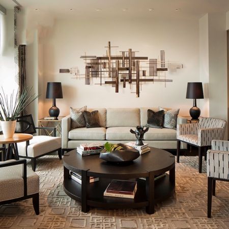 Modern Gold & Brown Abstract Wall Art Model B