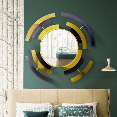 Modern Industrial Metal Wall Mirror