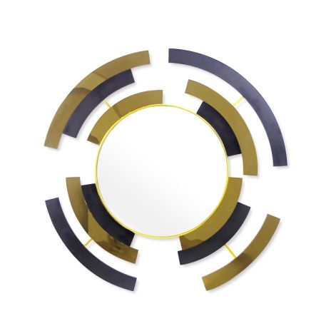 Modern Industrial Metal Wall Mirror