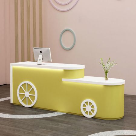 Carton Car Shape Front/Reception Desk Customisable Colours & Sizes